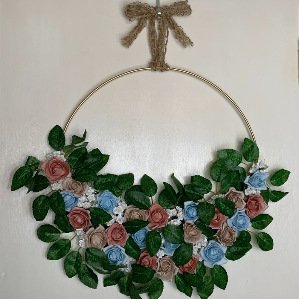 Beautiful Springtime Floral Wreath